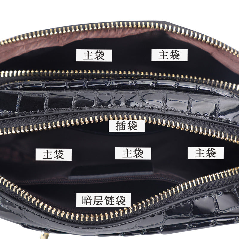 Women's Bag Genuine Leather Jewel Pattern Bag Fashion Crossbody Bag Retro High Quality Shoulder Bag.Pochette