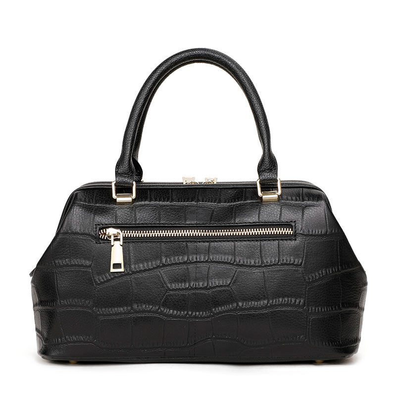 Women's bag Crocodile pattern Python pattern handbag Genuine leather bag Large capacity shoulder bag that goes with anything Top Cowhide handbag. Bag