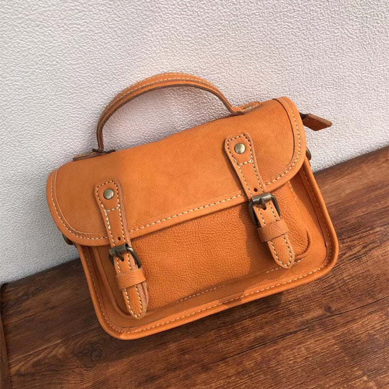 Men's Shoulder Bag Retro Cowhide Messenger Bag Men's Crossbody Bag Handbag