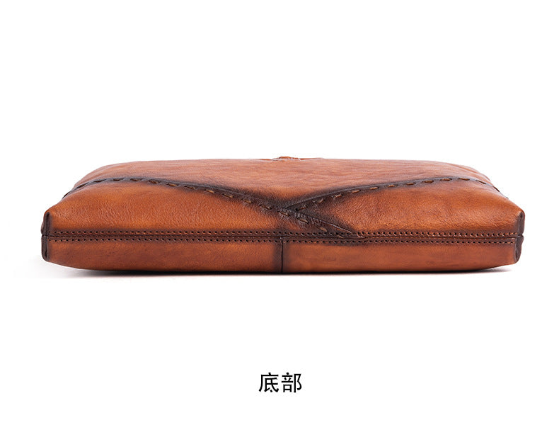 Men's Clutch Bag Genuine Cowhide Leather Casual Men's Handbag