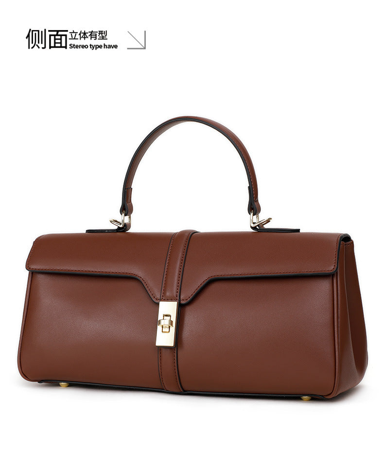 Cowhide women's bag High quality handbag Large capacity Genuine leather retro shoulder bag that goes with anything Fashion handbag.bag