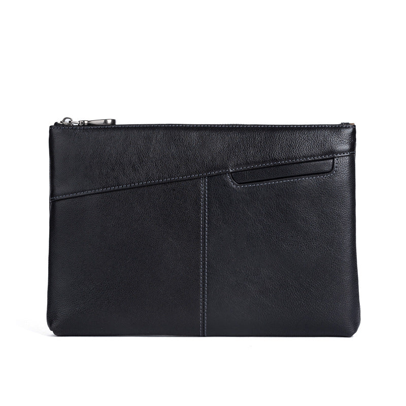 Men's Wallet Cowhide Genuine Leather Clutch Bag Retro Casual Men's Handbag