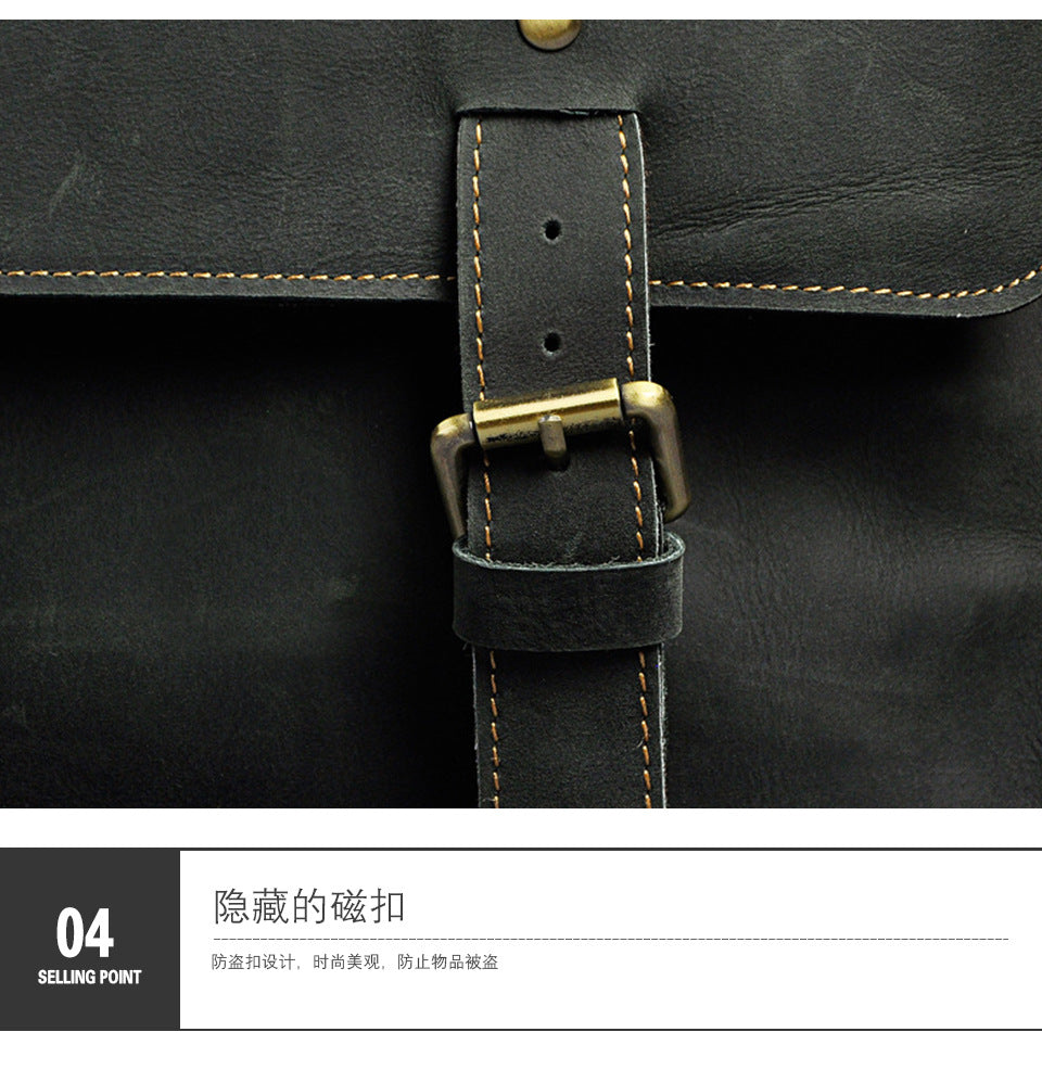 Men's handbag genuine cowhide leather business briefcase men's computer bag