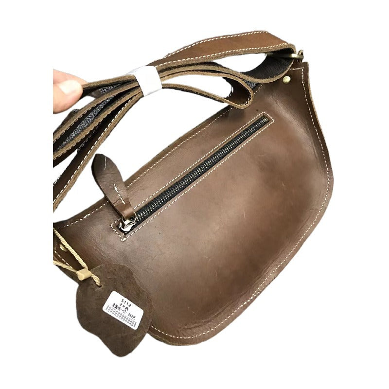 Men's Shoulder Bag Original Design Made of Genuine Cowhide Leather Crazy Horse Fashion Casual Large Capacity Messenger Bag Crossbody Bag for Men