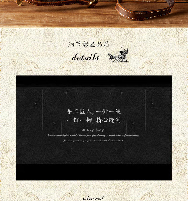 Men's Shoulder Bag Original Handmade Genuine Cowhide Leather Casual Men's Crossbody Bag Smartphone Pouch
