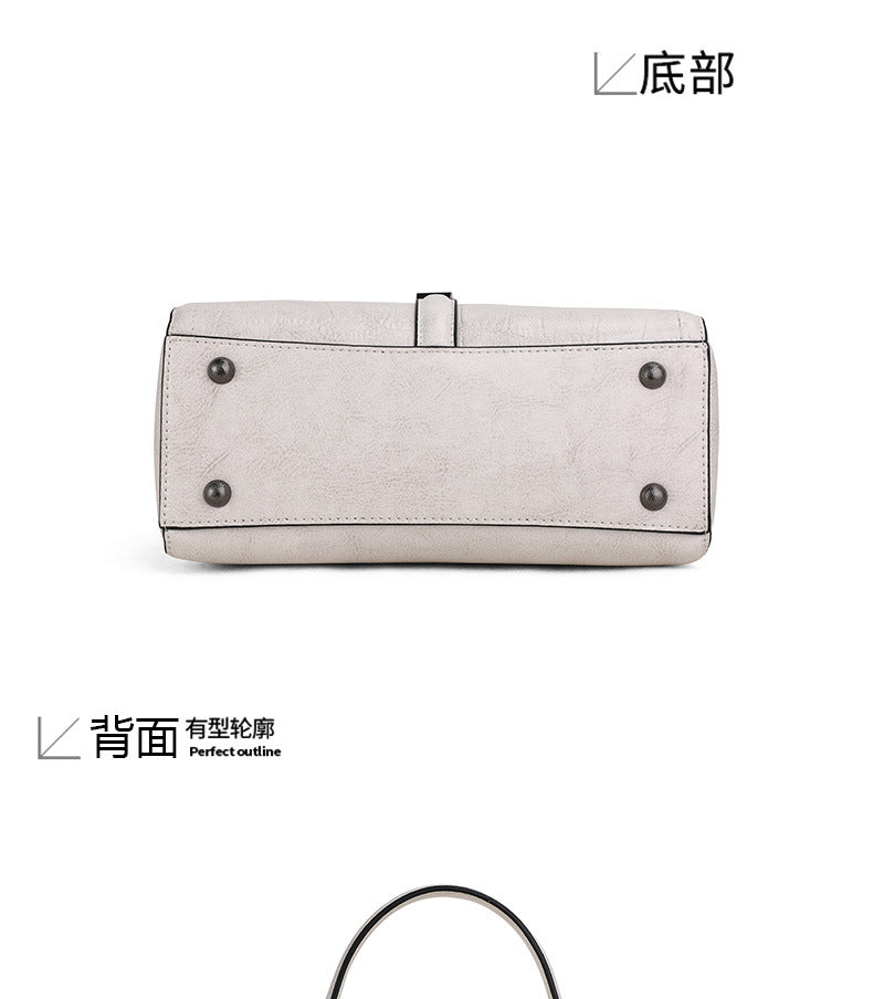 Genuine leather women's bag Crocodile pattern handbag Fashion large capacity shoulder bag Retro Handbag that goes with anything. Bag