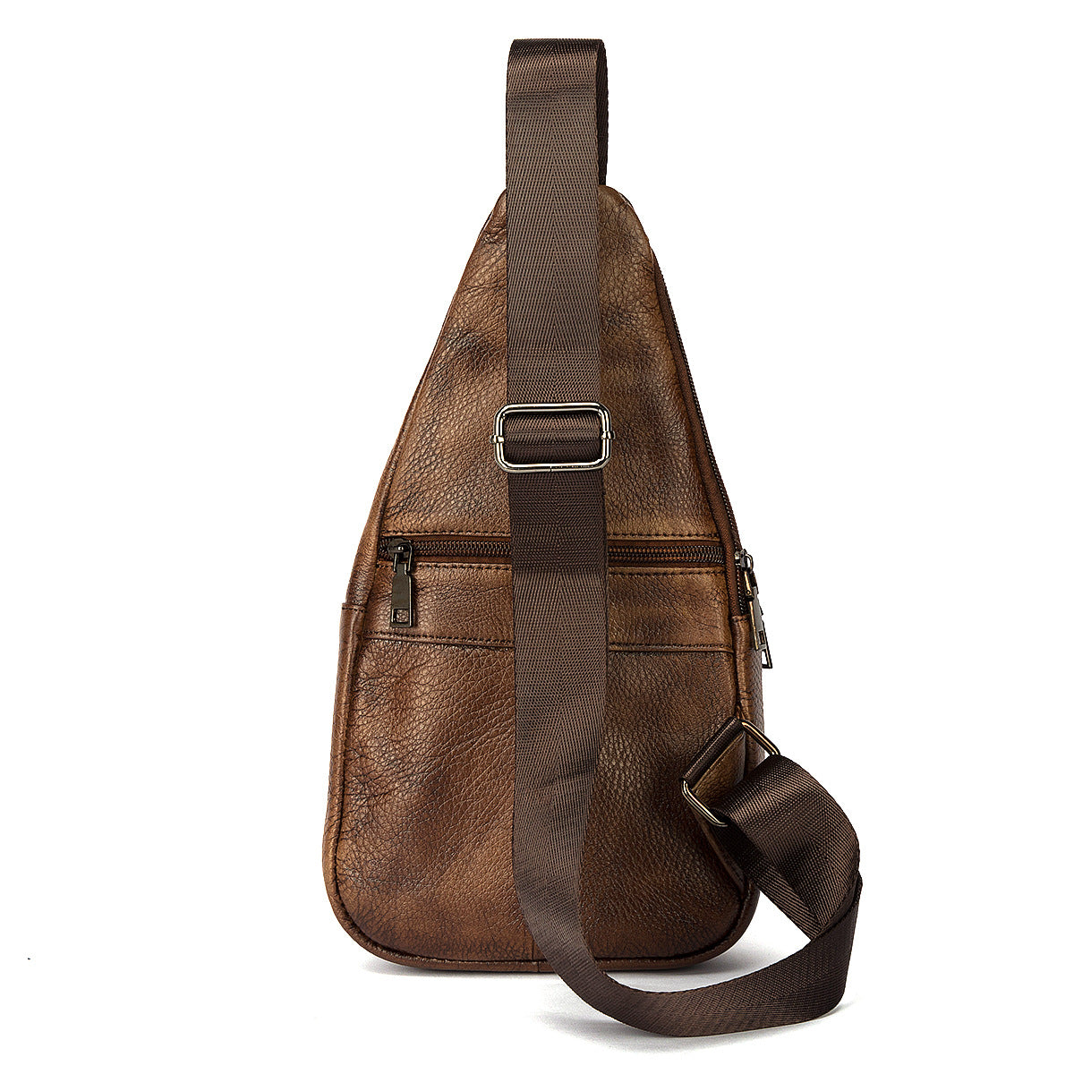 Men's bust bag Genuine cowhide leather retro outdoor versatile crossbody bag for men
