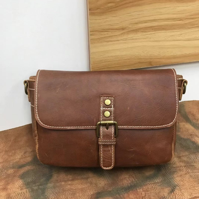 Men's Shoulder Bag Cowhide Casual Fashion Bust Bag Mobile Phone Bag Crossbody Bag Messenger Bag for Men