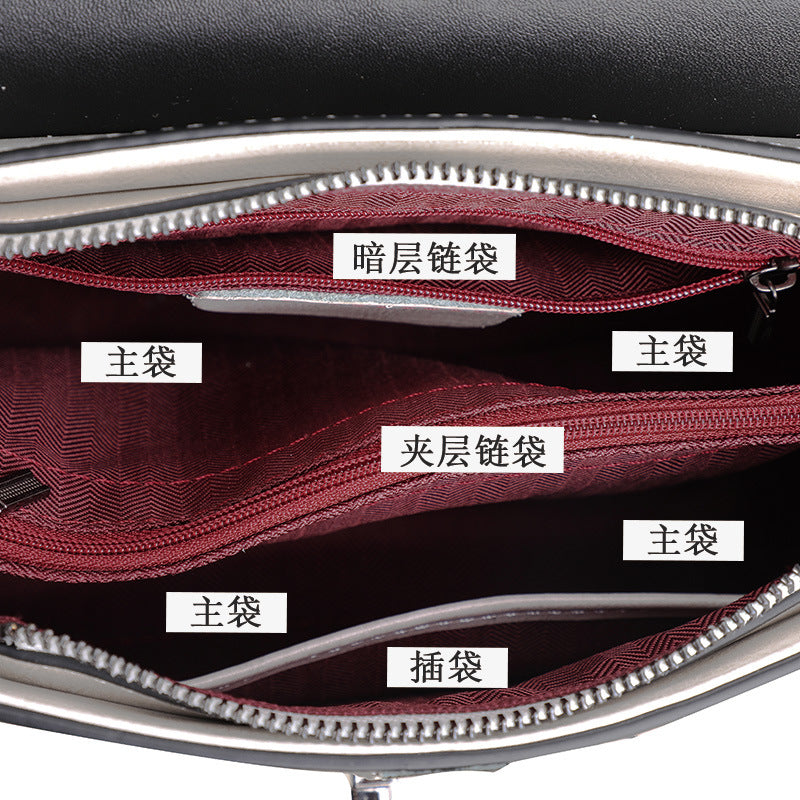 Genuine leather women's bag Crocodile pattern handbag Fashion large capacity shoulder bag Retro Handbag that goes with anything. Bag