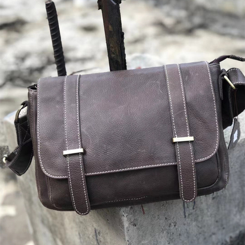 Men's Shoulder Bag Luxury Fashion Genuine Cowhide Leather Business Casual Messenger Bag Crossbody Bag for Men