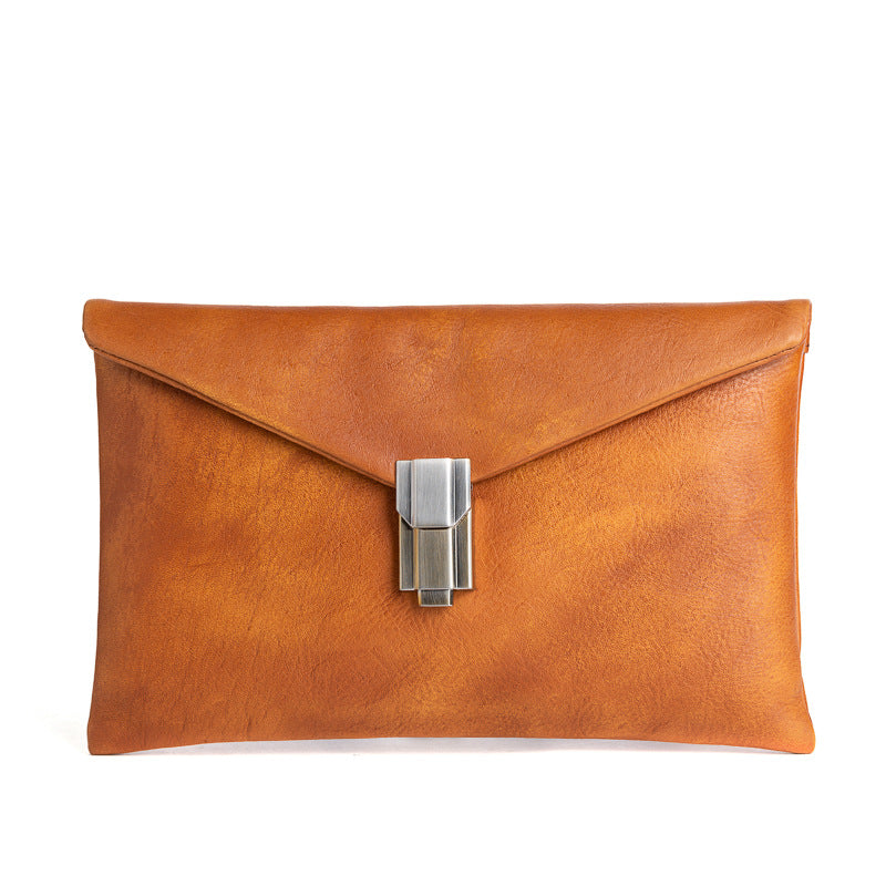 Men's Clutch Bag Cowhide Genuine Leather Retro Casual Men's Handbag