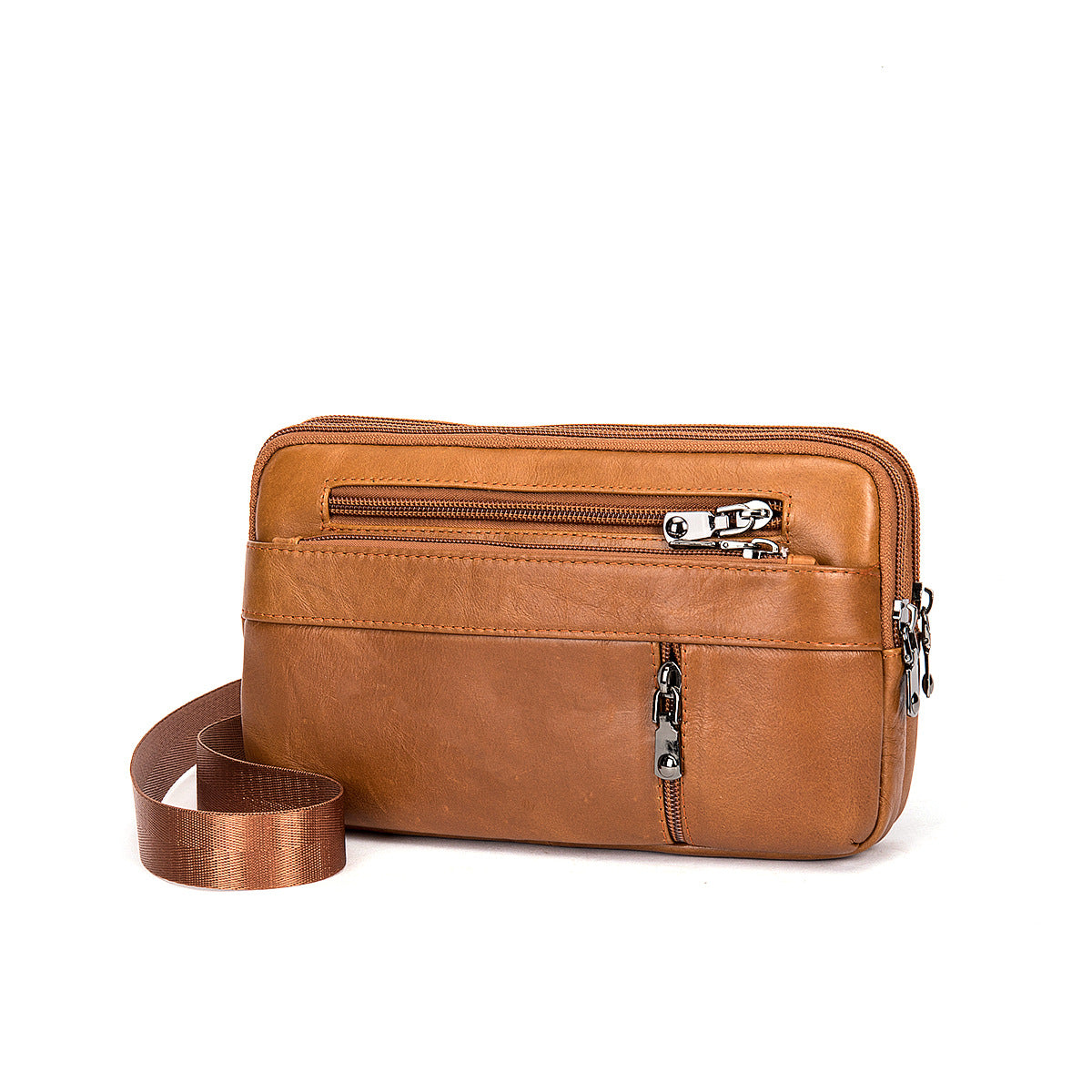 Men's Waist Pouch Cowhide Genuine Leather Retro Fashion Casual Outdoor Men's Bag