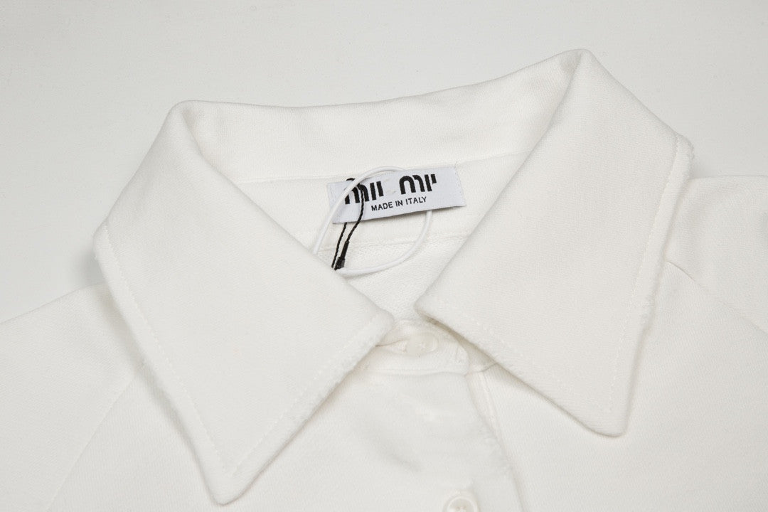 MIUMIU長袖ポロシャツ おしゃれ上着 クールカジュアル ロングtシャツ プルオーバー SY0340