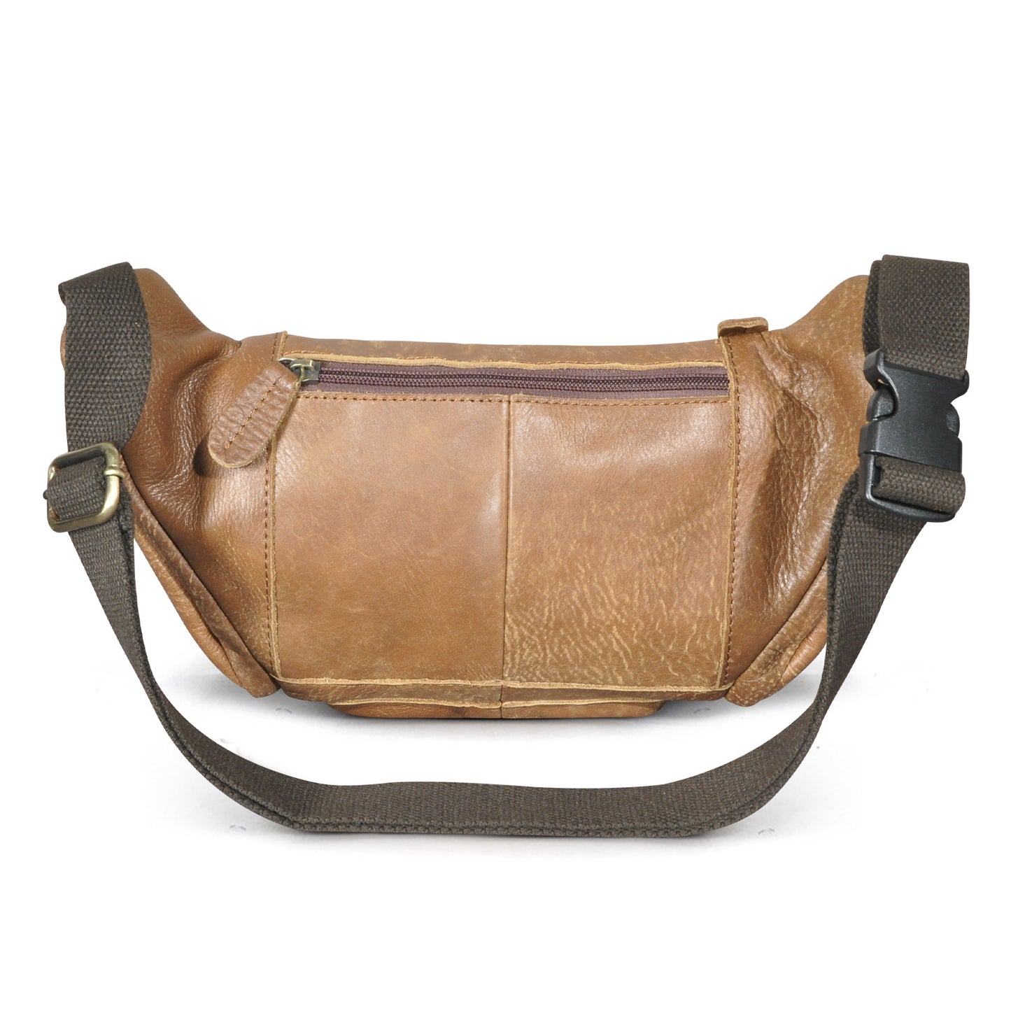 Men's waist pouch cowhide genuine leather fashion retro outdoor bust bag for men
