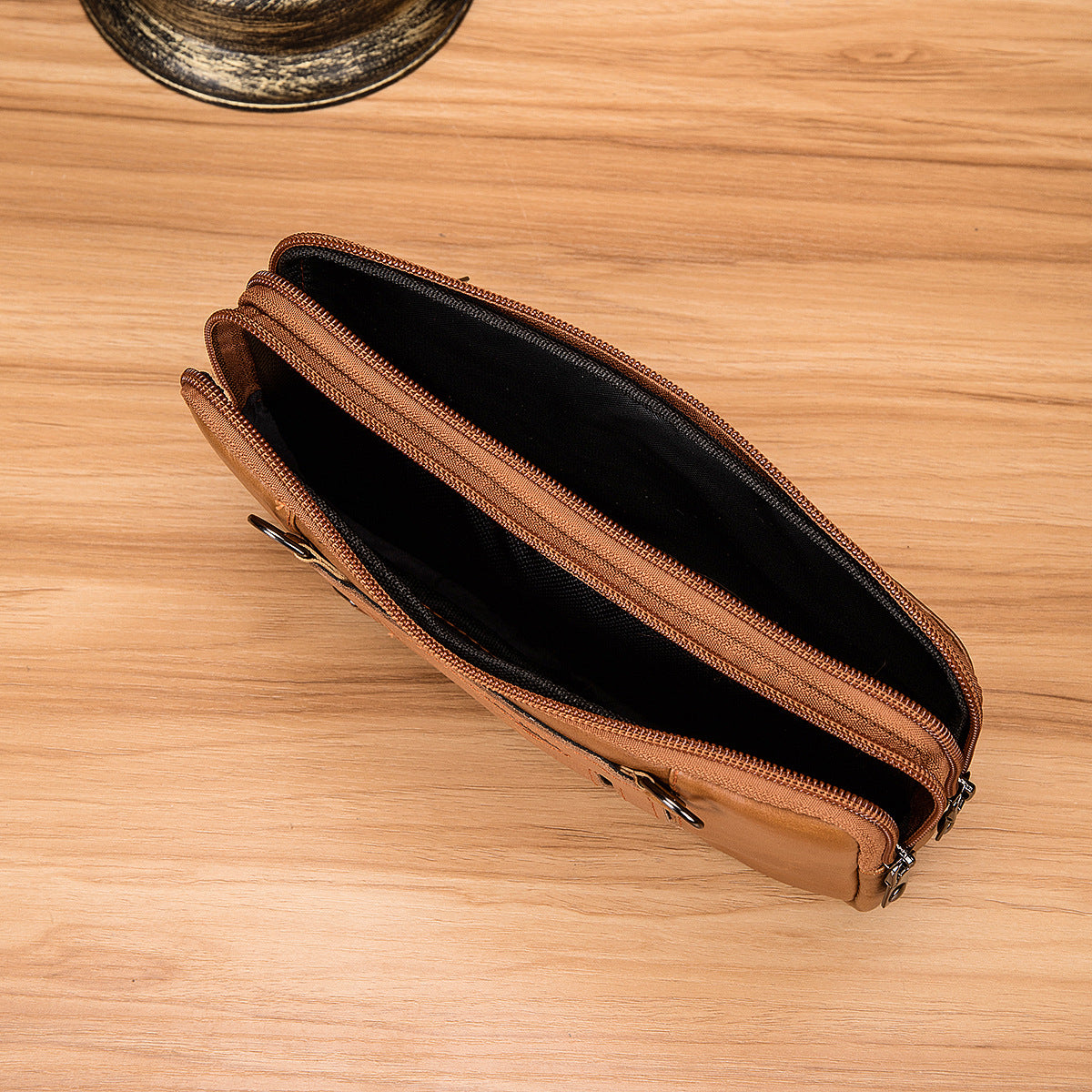 Men's Waist Pouch Cowhide Genuine Leather Retro Fashion Casual Outdoor Men's Bag