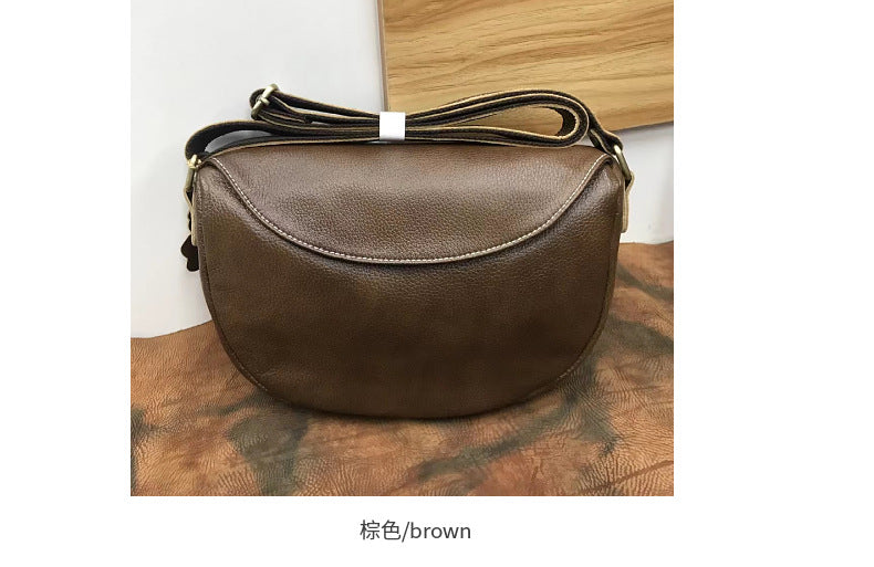 Men's Shoulder Bag Original Cowhide Genuine Leather Commuting Simple Luxury Men's Crossbody Bag