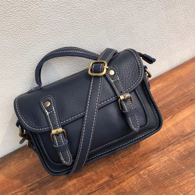 Men's Shoulder Bag Retro Cowhide Messenger Bag Men's Crossbody Bag Handbag