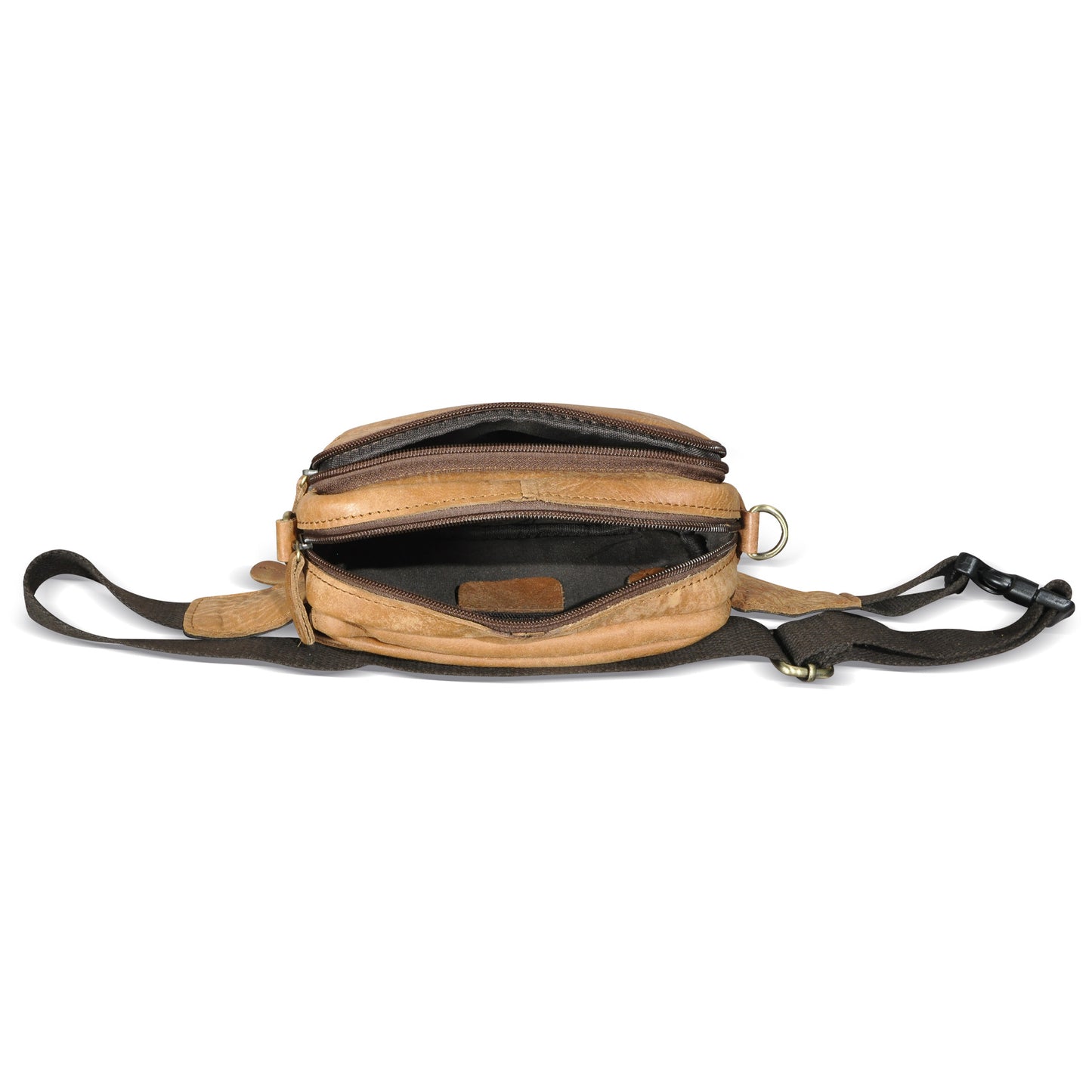 Men's Waist Pouch Cowhide Genuine Leather Simple Fashion Retro Outdoor Men's Bust Bag Shoulder Bag