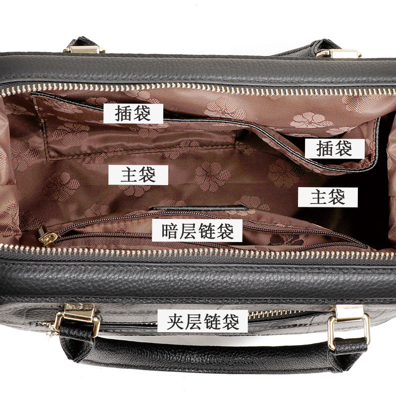 Women's bag Crocodile pattern Python pattern handbag Genuine leather bag Large capacity shoulder bag that goes with anything Top Cowhide handbag. Bag