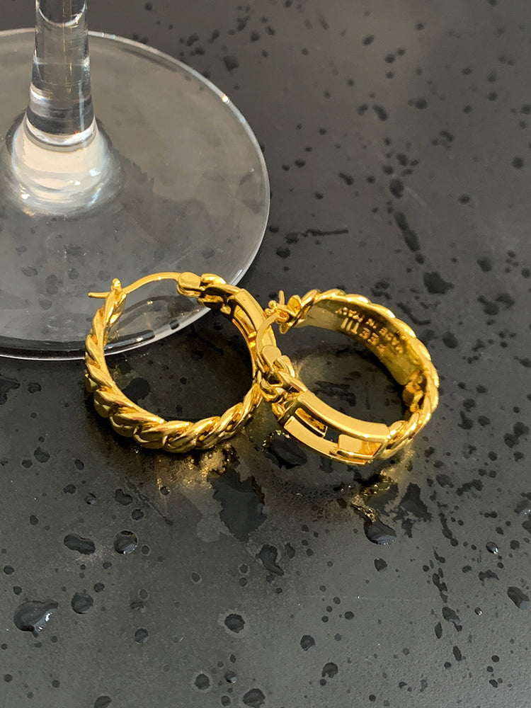 F openwork circular earrings for women ins style earrings luxury luxury earrings