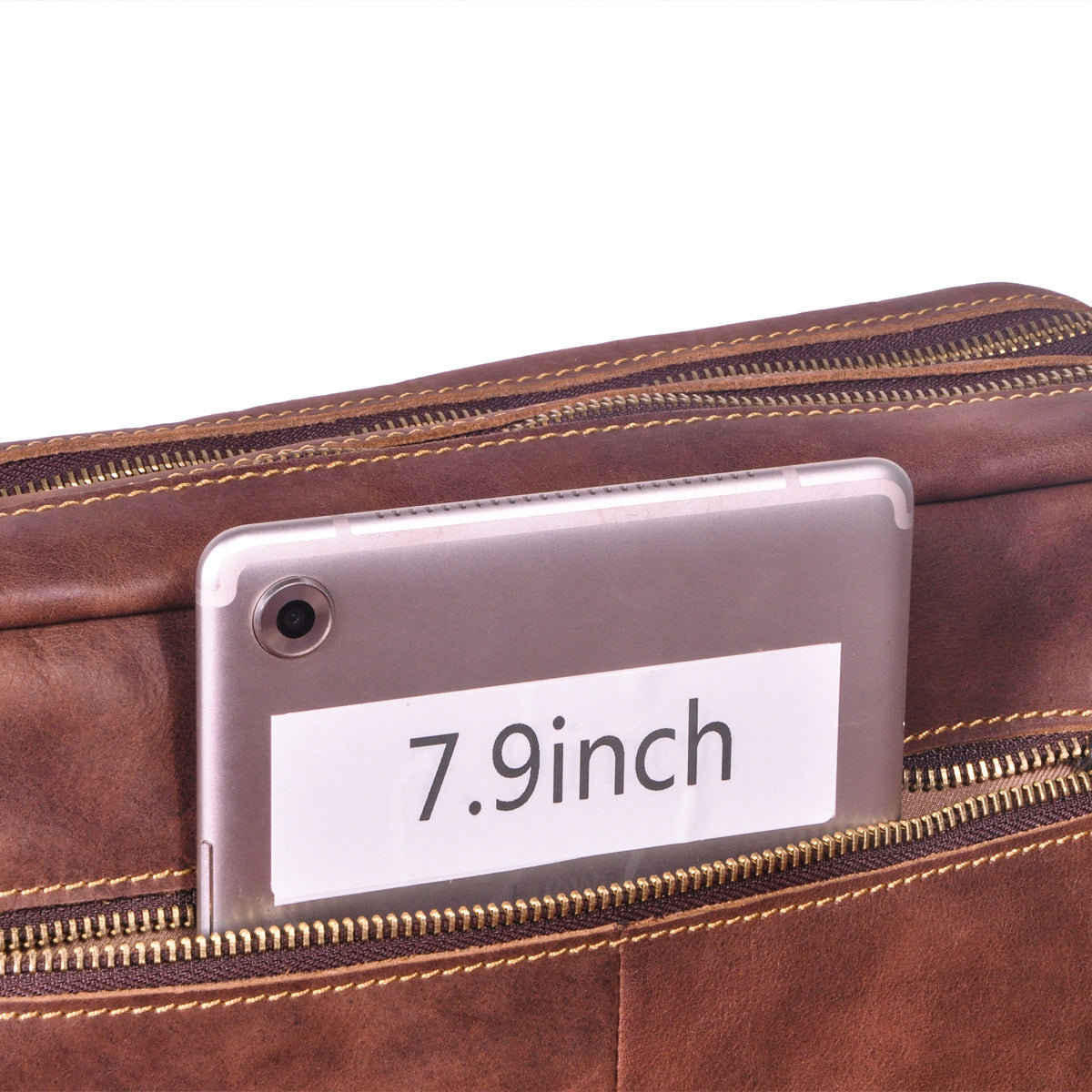 Men's Briefcase Genuine Cowhide Leather Retro Crossbody Bag Men's Shoulder Bag Computer Bag