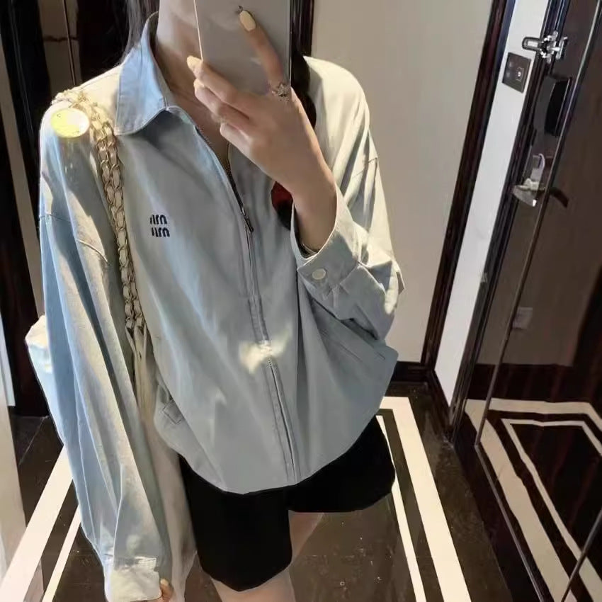 MIUMIU長袖ジャケット クールカジュアル 女性おしゃれ上着 SY0364