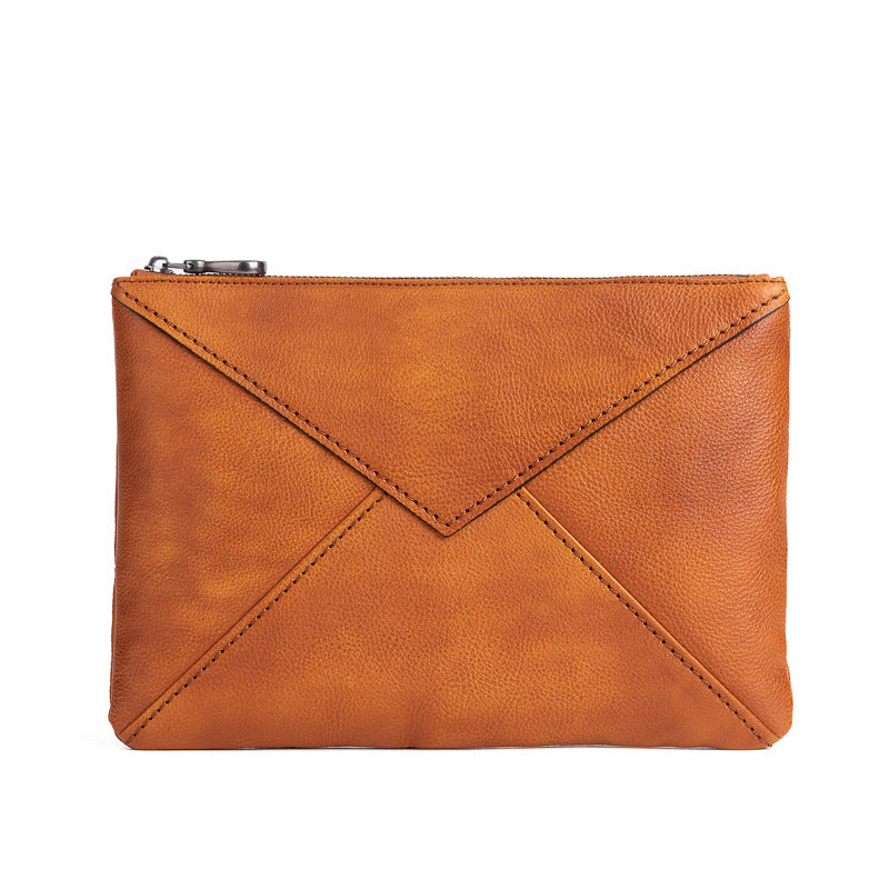 Men's Clutch Bag Genuine Cowhide Leather Casual Men's Handbag