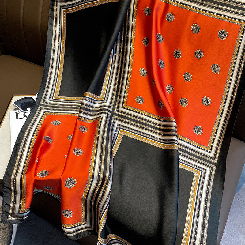 Scarf Women's Print Pattern Long Stole Fashion Scarf Print Dual-use Muffler Temperament
