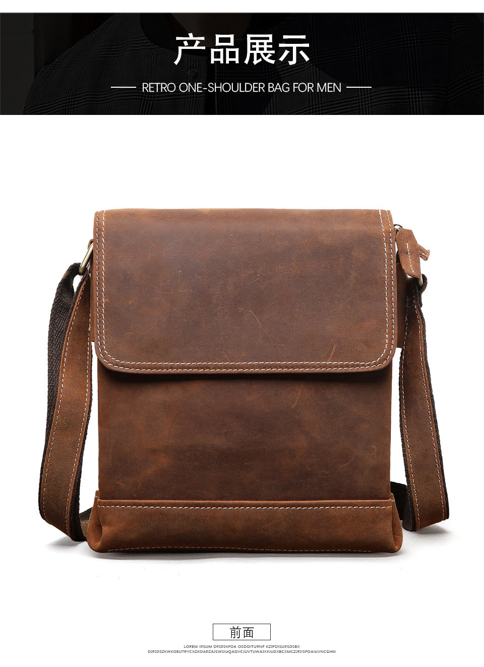 Men's Briefcase Cowhide Genuine Leather Retro Business Men Computer Bag