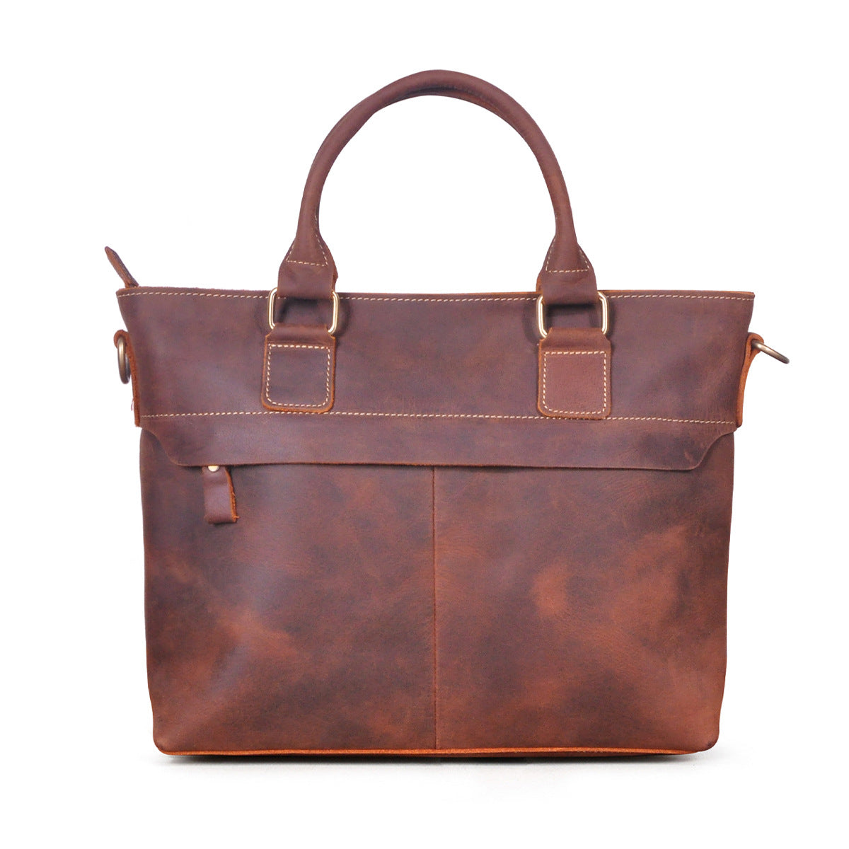 Men's Briefcase Handbag Cowhide Genuine Leather Retro Business Men Computer Bag