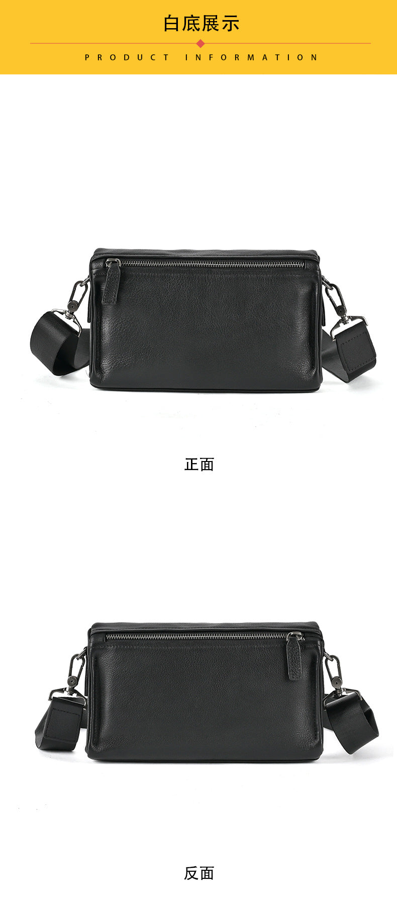 Men's Shoulder Bag Genuine Cowhide Leather Retro Casual Male Crossbody Bag