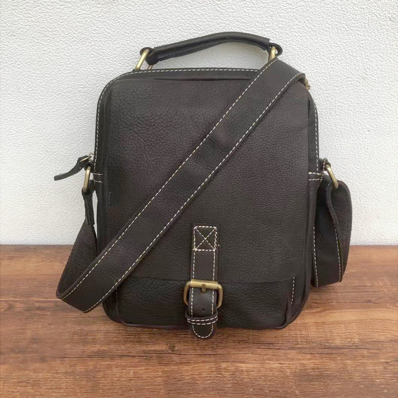 Men's Shoulder Bag Cowhide Multifunctional Waist Pouch Smartphone Pouch Crossbody Bag for Men