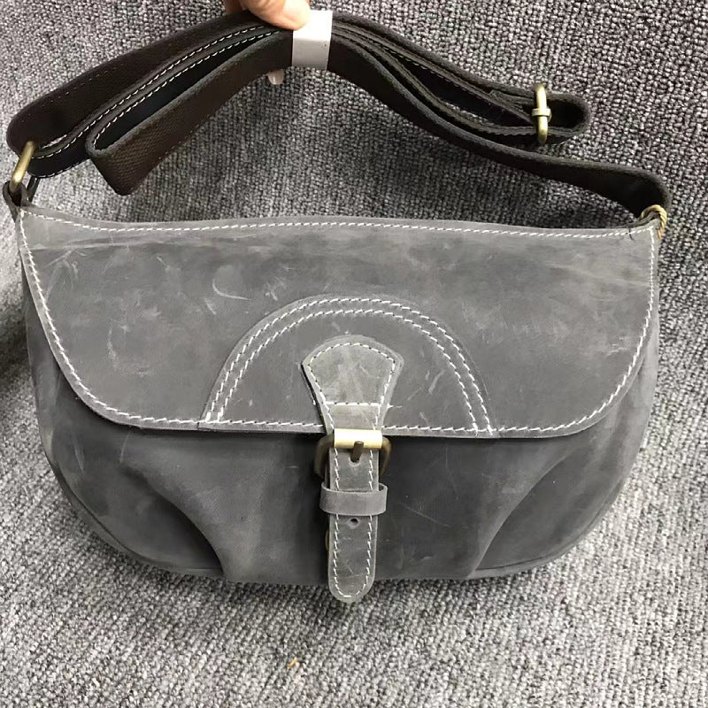 Men's Shoulder Bag Original Design Made of Genuine Cowhide Leather Crazy Horse Fashion Casual Large Capacity Messenger Bag Crossbody Bag for Men