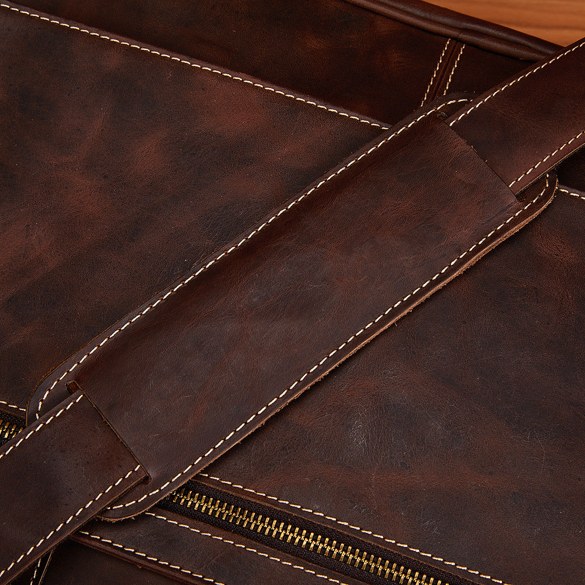 Men's Handbag Briefcase Cowhide Genuine Leather Retro Business Men Computer Bag