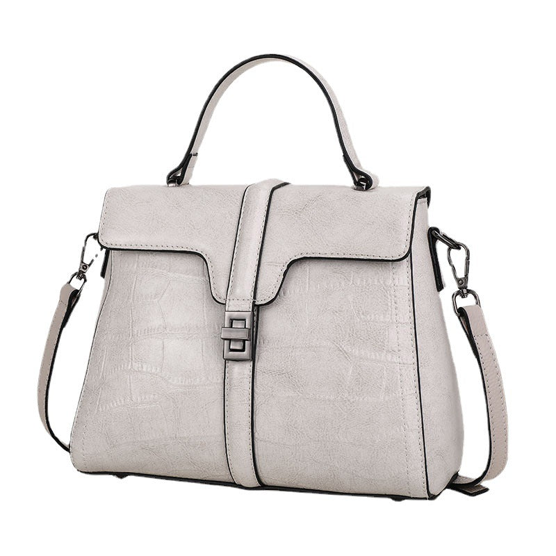 Genuine leather women's bag Crocodile pattern handbag Fashion large capacity shoulder bag Retro Handbag that goes with anything. Bag