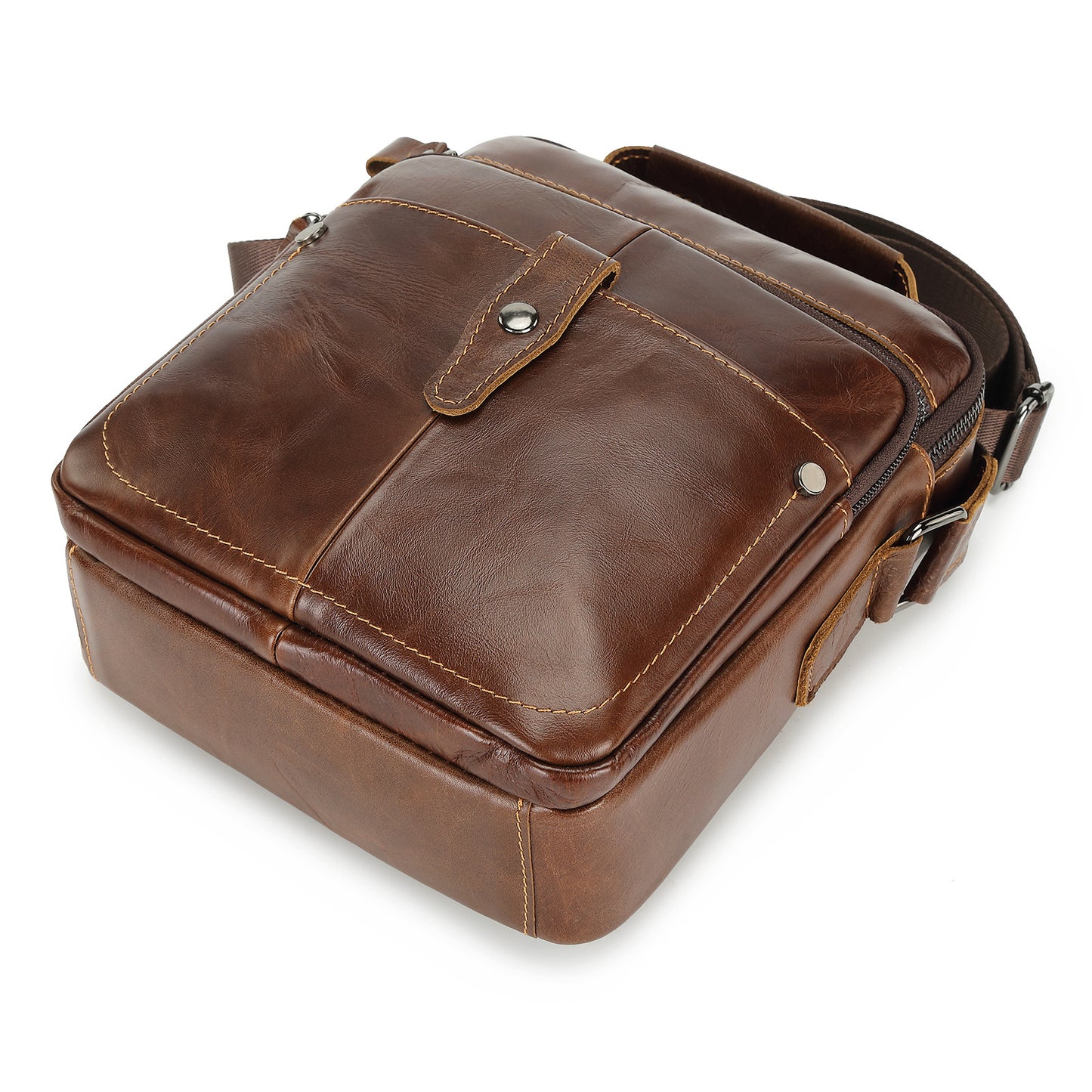 Men's Shoulder Bag Cowhide Casual Korean Fashion Crossbody Bag for Men