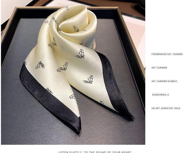 Silk scarf profession printed pattern neckerchief thin fashion sunscreen temperament ladies scarf