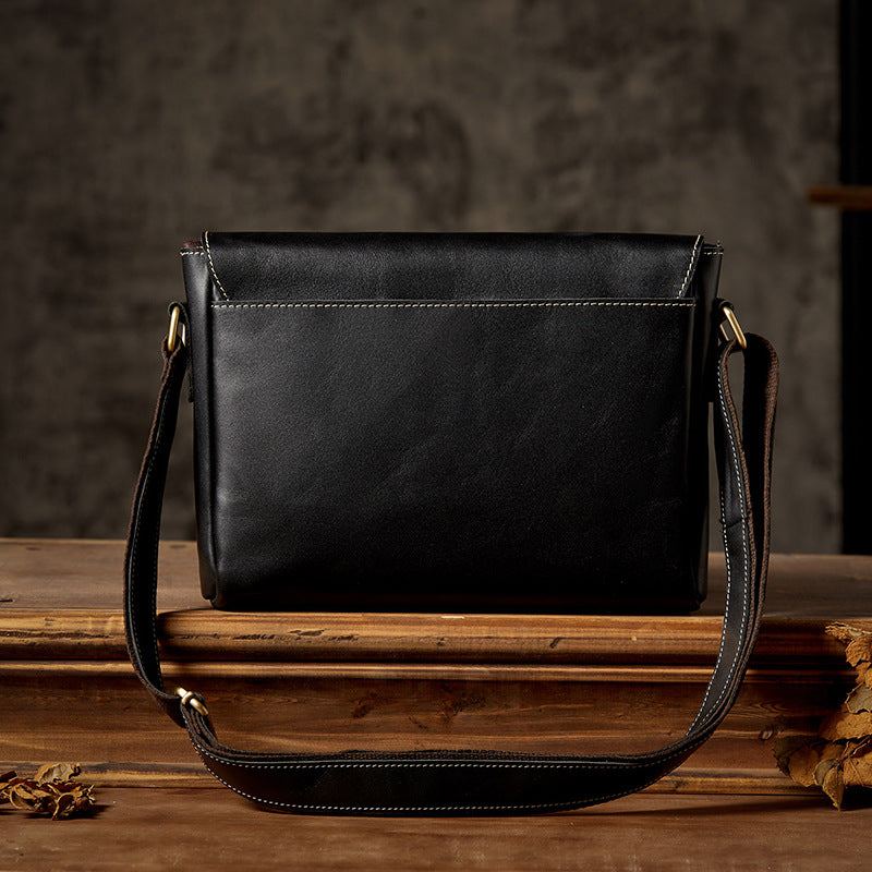 Men's Shoulder Bag Original Handmade Genuine Cowhide Leather Casual Messenger Bag Crossbody Bag