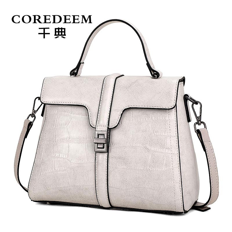 Genuine leather women's bag Crocodile pattern handbag Fashion large capacity shoulder bag Retro Handbag that goes with anything. Bag