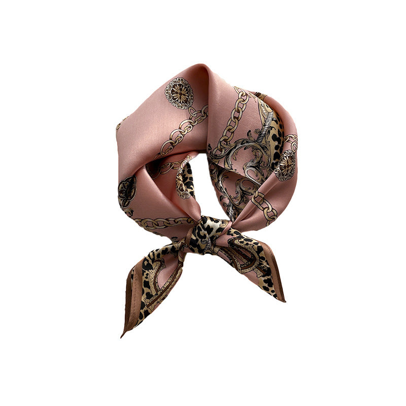 Silk scarf print pattern Thin scarf and blazer Shirt A temperamental scarf that goes with anything