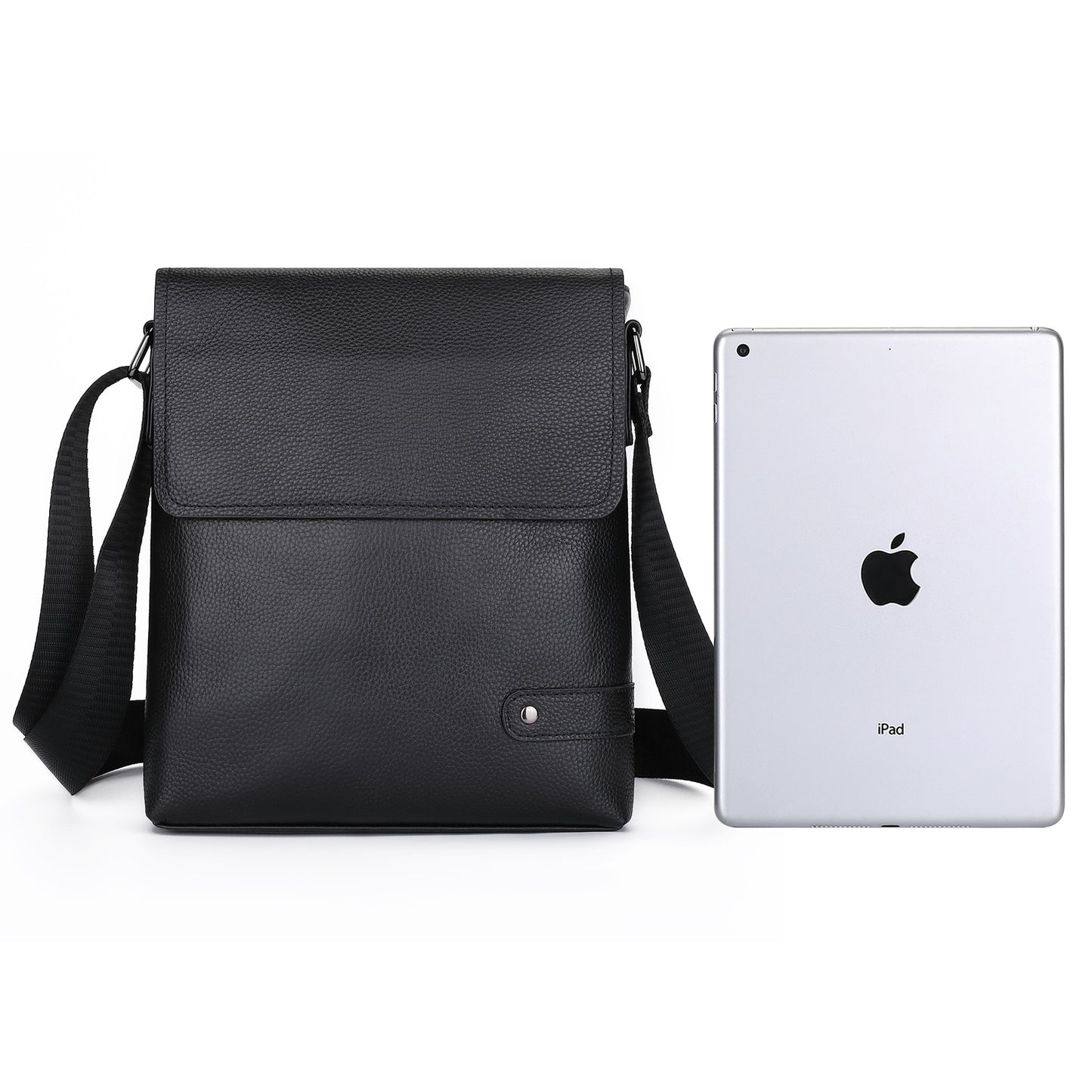 Men's Shoulder Bag Genuine Cowhide Leather Korean Fashion Business Casual Crossbody Bag for Men