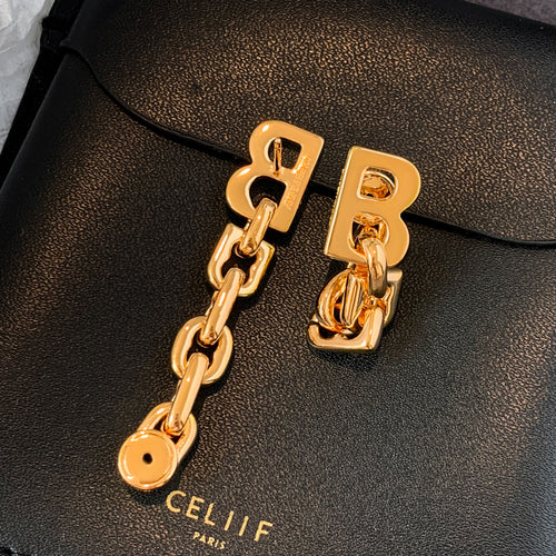 B Chain Long Earrings Women's Temperament Luxury Earrings that Disdain Luxury