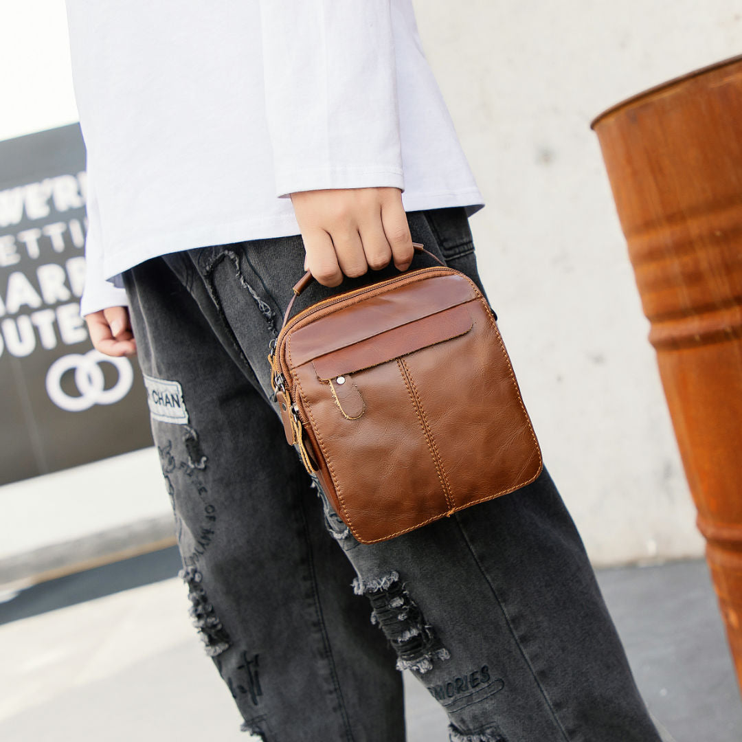 Men's Shoulder Bags Cowhide Business Handbags Outdoor Sports Fashion Crossbody Bags for Men
