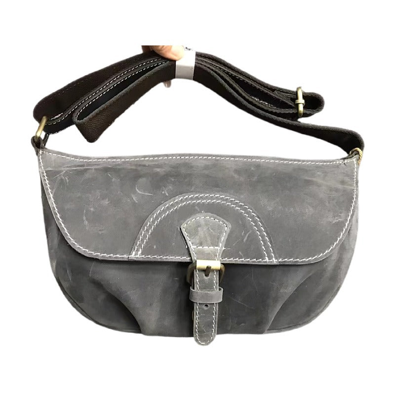Men's Shoulder Bag Original Design Made of Genuine Cowhide Leather Crazy Horse Fashion Casual Large Capacity Messenger Bag Crossbody Bag for Men