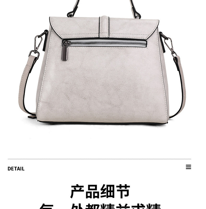 Genuine leather women's bag Crocodile pattern handbag Fashion large capacity shoulder bag Retro Handbag that goes with anything. Bag