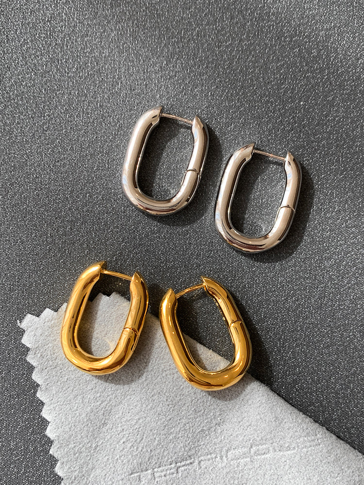 CE metal U-shaped earrings for ladies minor design sense luxury simple temperament luxury earrings