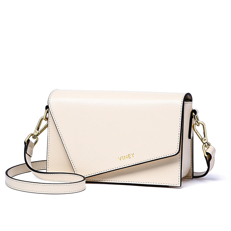 Genuine leather bag ladies bag mini square bag crossbody bag simple elegant shoulder bag. pochette