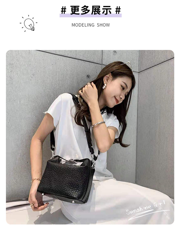 Sheep leather bucket bag Stylish simple crossbody bag Shoulder bag Luxury shoulder bag. Pochette