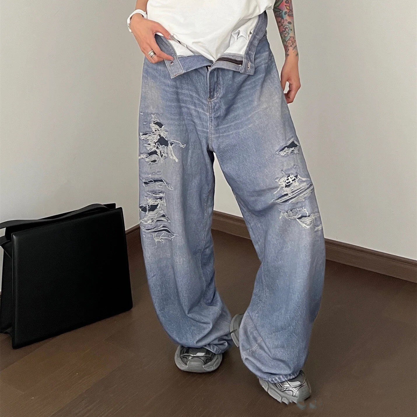 BLファッションカジュアル おしゃれ男女ズボンジーパン KZ0054