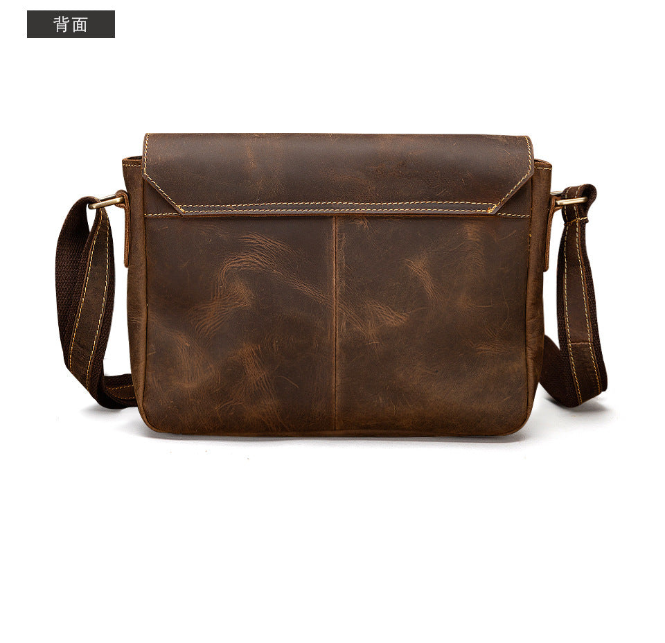 Men's shoulder bag Genuine cowhide leather retro crossbody bag for men